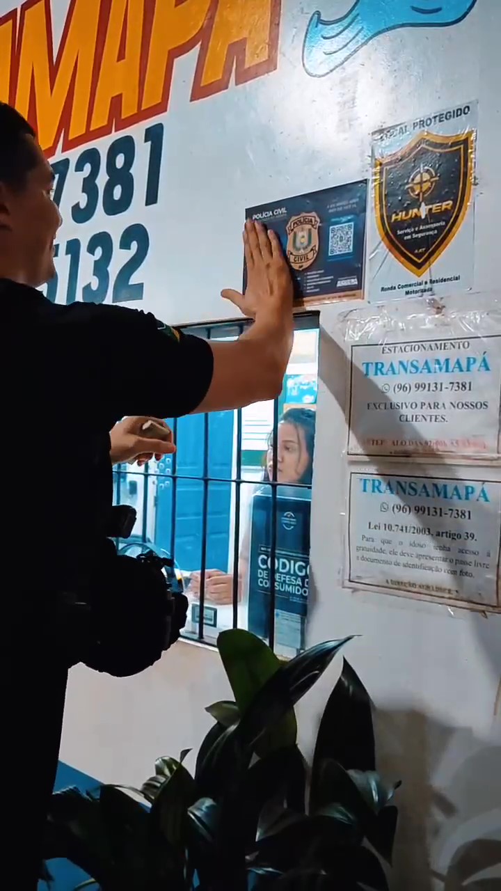 EM LARANJAL DO JARI, POLICIAIS CIVIS REALIZAM AÇÃO DE DIVULGAÇÃO DO PORTAL DE SERVIÇOS DA POLÍCIA CIVIL
